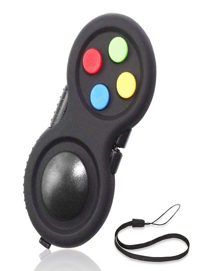 UOOEFUN Mini Fidget Button Controller Pad Toys for Kid Adults with Anxiety and Autism (Black & Mix) - Image 1